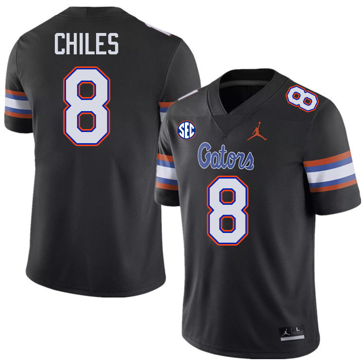 Florida Gators #8 Aaron Chiles College Football Jerseys Stitched-Black